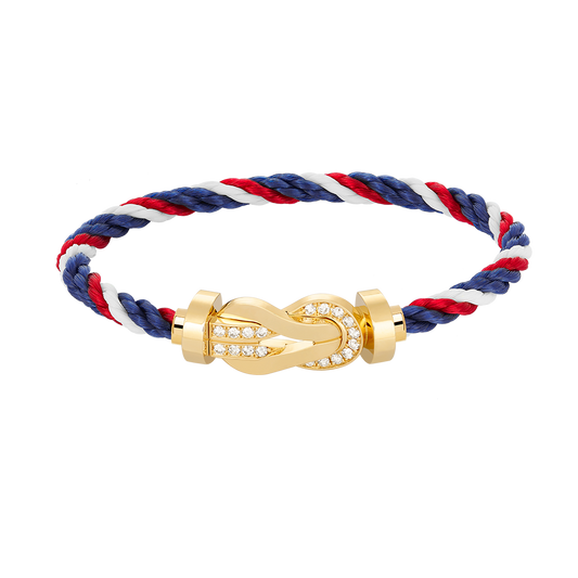 [Spark]CHANCE LARGE 8 FIGURE BUCKLE HALF DIAMOND BRACELET GOLD