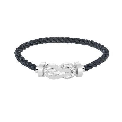 [Spark]CHANCE LARGE 8 FIGURE BUCKLE HALF DIAMOND BRACELET SILVER