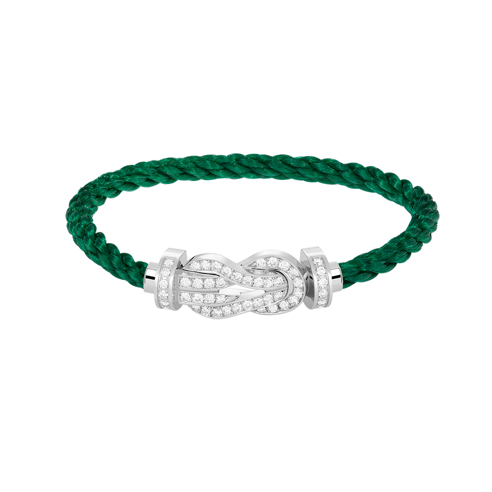 [Spark]CHANCE LARGE 8 FIGURE BUCKLE FULL DIAMOND BRACELET SILVER