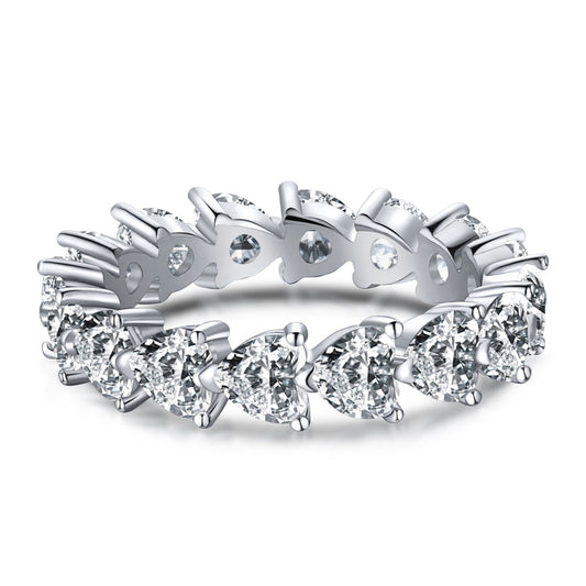 [Tonmkive Jewelry]0.25 Carat Radiant Romance Heart Cut Lover Ring
