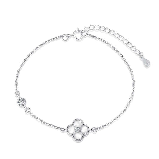 [Tonmkive Jewelry]Delicate Four Leaf Clover Bracelet
