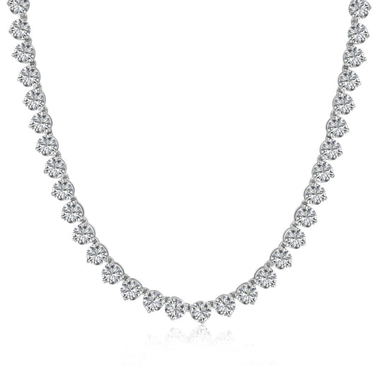 [Tonmkive Jewelry]Ornate Heart Cut Tennis Necklace
