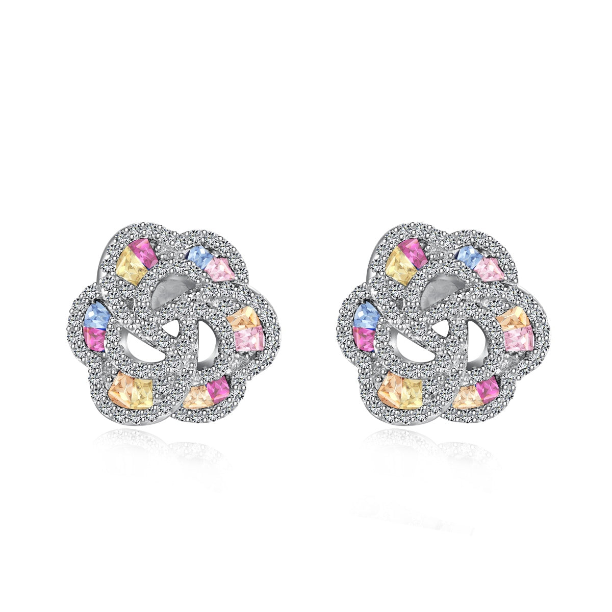 [Tonmkive Jewelry]Exquisite Flower Shape Daily Earrings