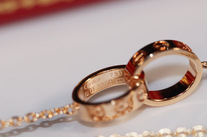 [Spark]LOVE NECKLACE PINK GOLD AND SILVER