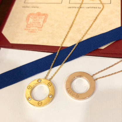 [Spark]LOVE NECKLACE 16MM 3 DIAMONDS