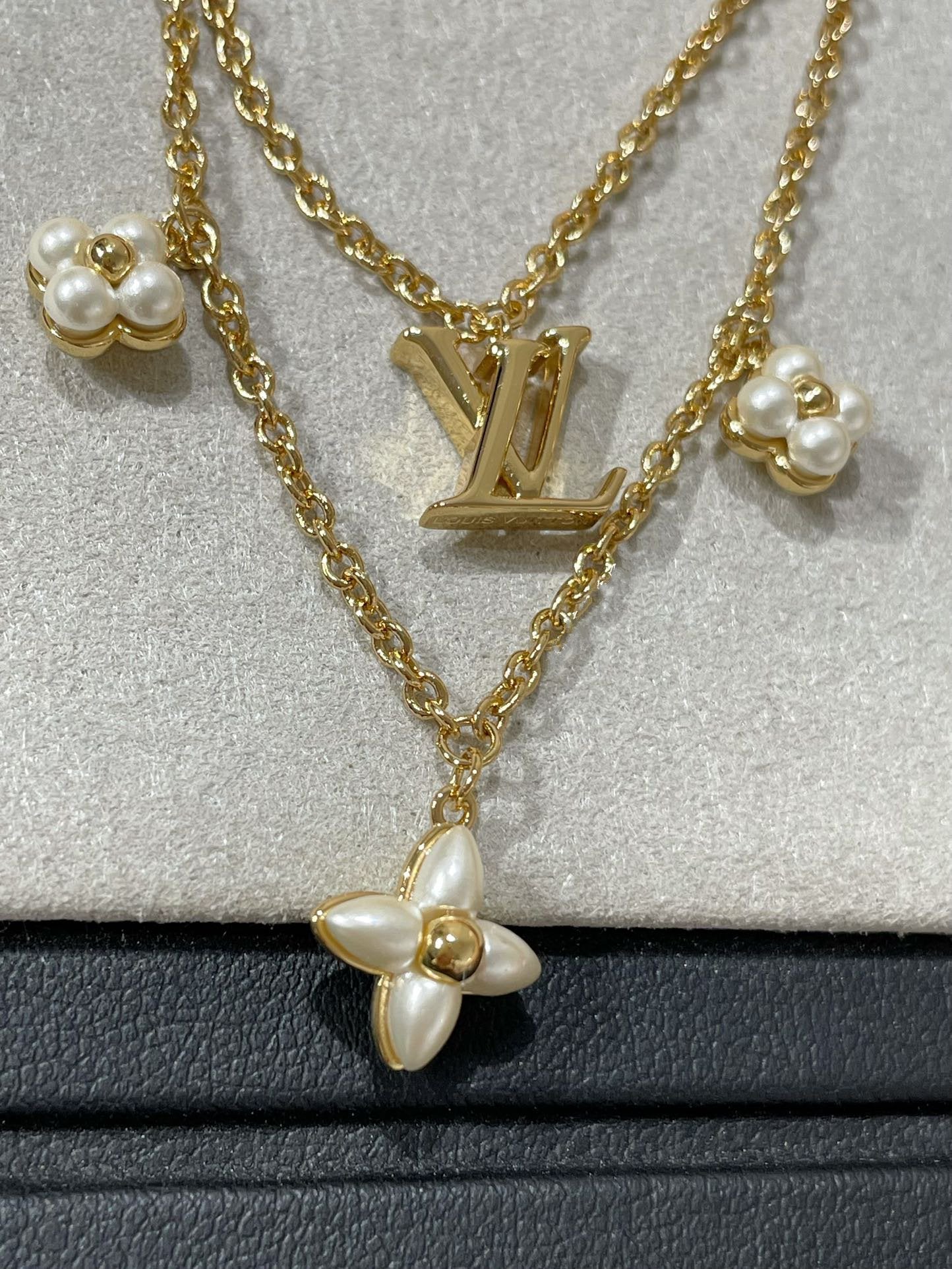 [Spark]FLOWERGRAM GOLD MOP DOUBLE ROW NECKLACE