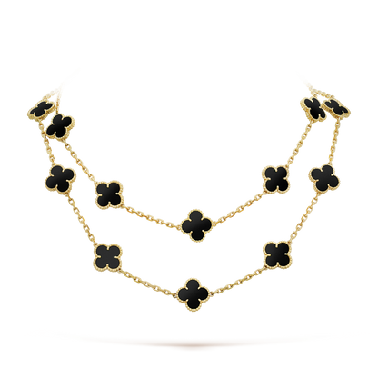 [Spark]CLOVER 20 MOTIFS ONYX NECKLACE