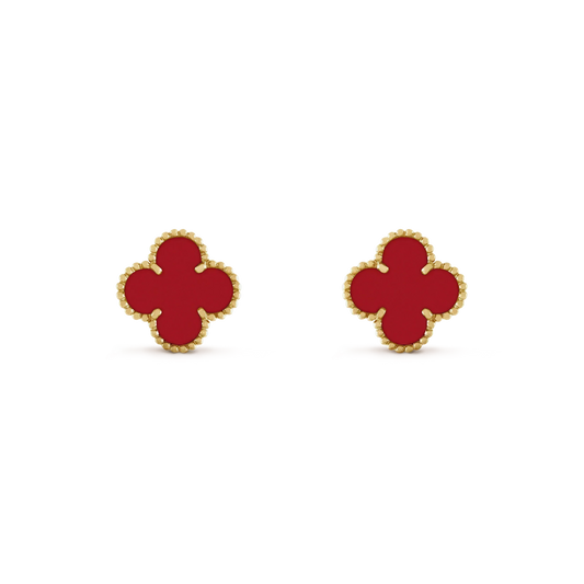 [Spark]CLOVER MINI 9.5MM CARNELIAN EARRINGS