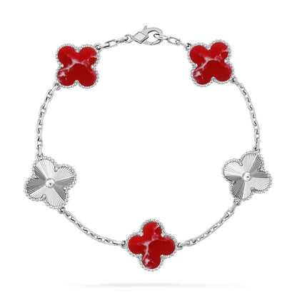 [Spark]CLOVER 5 MOTIF RED PATTERN BRACELET COLLECTION