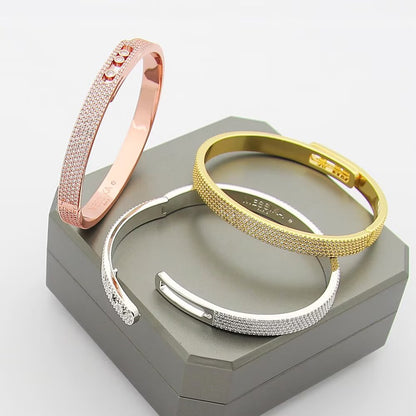 [Spark]Move Noa Full Pavé Diamond Bangle Bracelet