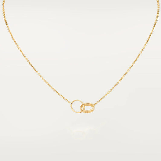 [Spark]LOVE NECKLACE DOUBLE RING GOLD