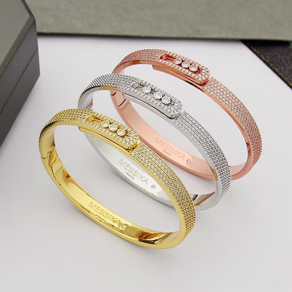 [Spark]Move Noa Full Pavé Diamond Bangle Bracelet