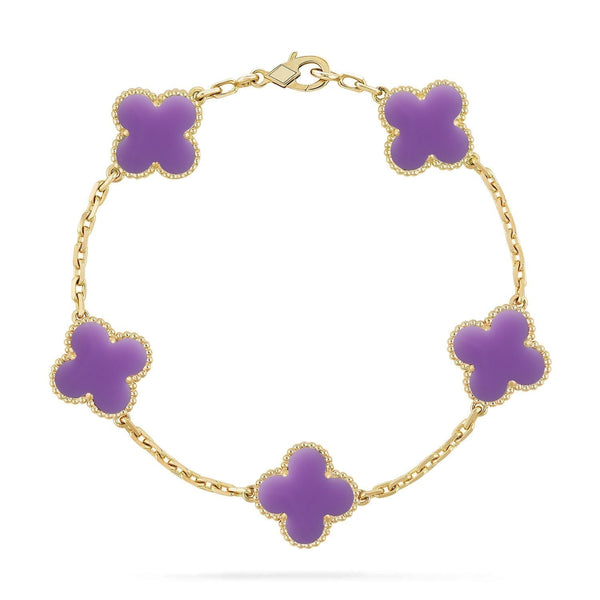 [Spark]CLOVER 5 MOTIF LIGHT PURPLE BRACELET COLLECTION