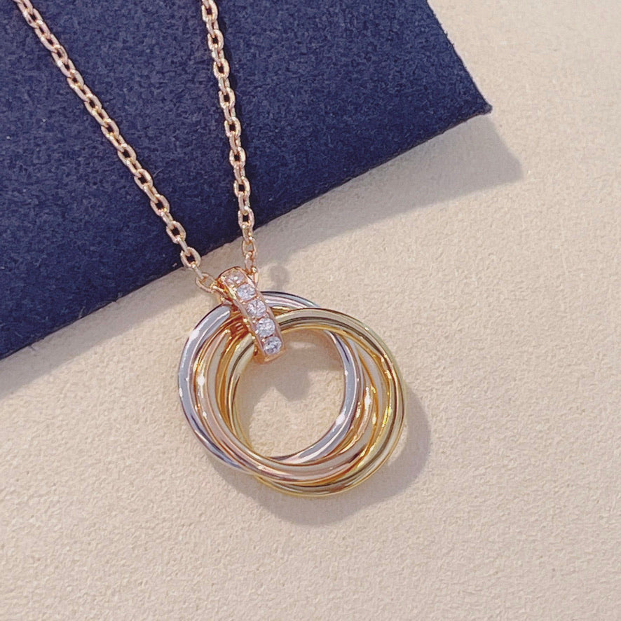 [Spark]TRINITY NECKLACE GOLD  DIAMONDS