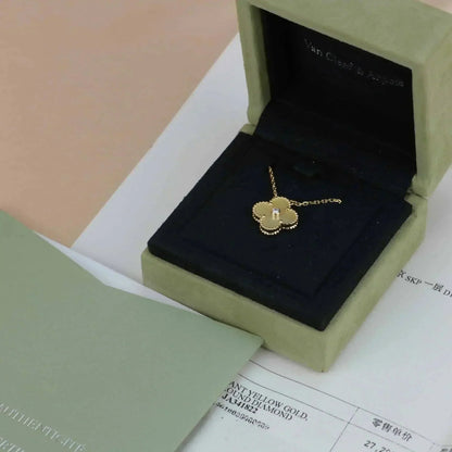 [Spark]CLOVER 15MM DIAMOND GOLD MOTHER OF PEARL NECKLACE