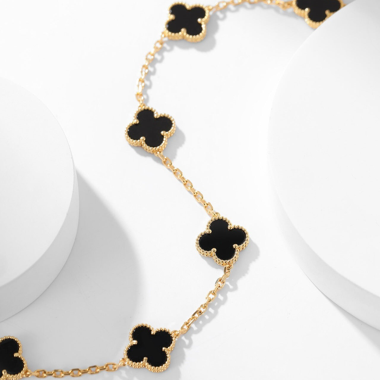 [Spark]CLOVER 10 MOTIFS ONYX NECKLACE