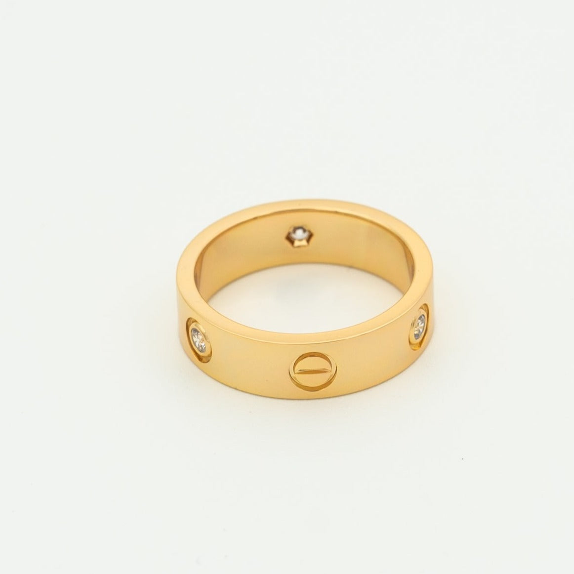 [Spark]LOVE RING 5.5MM 3 DIAMONDS PINK GOLD