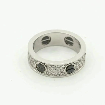[Spark]LOVE RING 5.5MM DIAMONDS PAVED CERAMIC