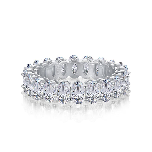 [Tonmkive Jewelry]Ornate Oval Cut Tennis Ring