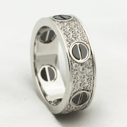 [Spark]LOVE RING 5.5MM DIAMONDS PAVED CERAMIC
