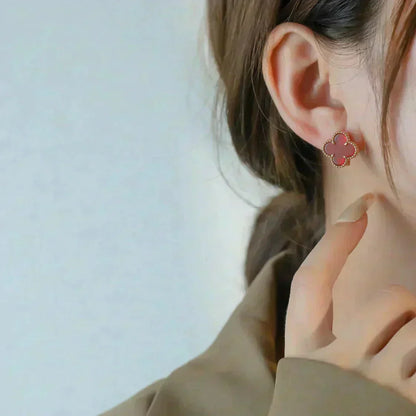 [Spark]CLOVER MEDIUM 1 MOTIFS CARNELIAN  EARRINGS