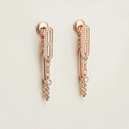 [Spark]CHAINE CHAOS DIAMOND DROP EARRINGS