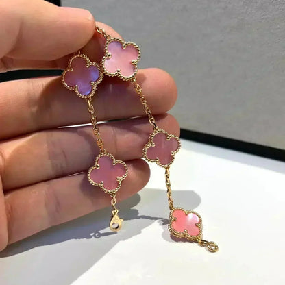 [Spark] CLOVER 5 MOTIFS  PINK MOP BRACELET COLLECTION