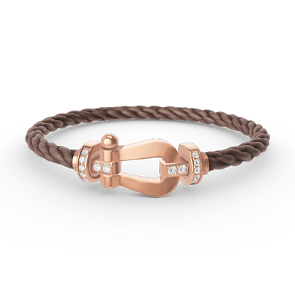 [Spark]FORCE LARGE HORSESHOE HALF DIAMOND BRACELET Spark GOLD