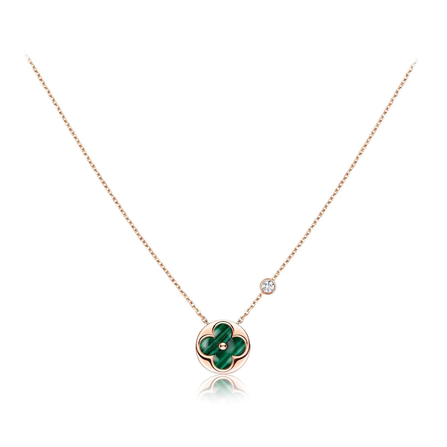 [Spark]SUN PEDANT PINK GOLD 1 DIAMOND NECKLACE