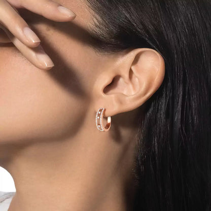 [Spark]Diamond Pave_ Hoop Earrings Move