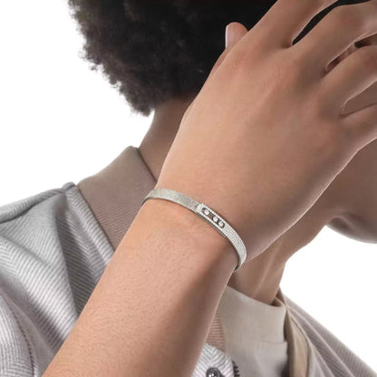 [Spark]Move Noa Ciselé half pavé bangle