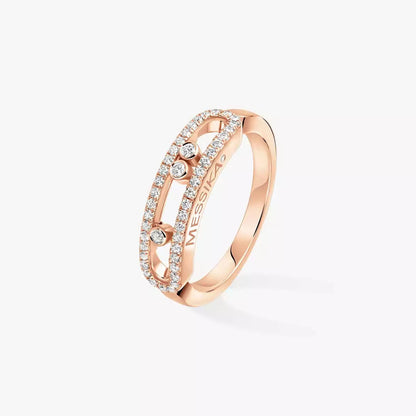 [Spark] Baby Move Gold Diamond Pave_ Ring