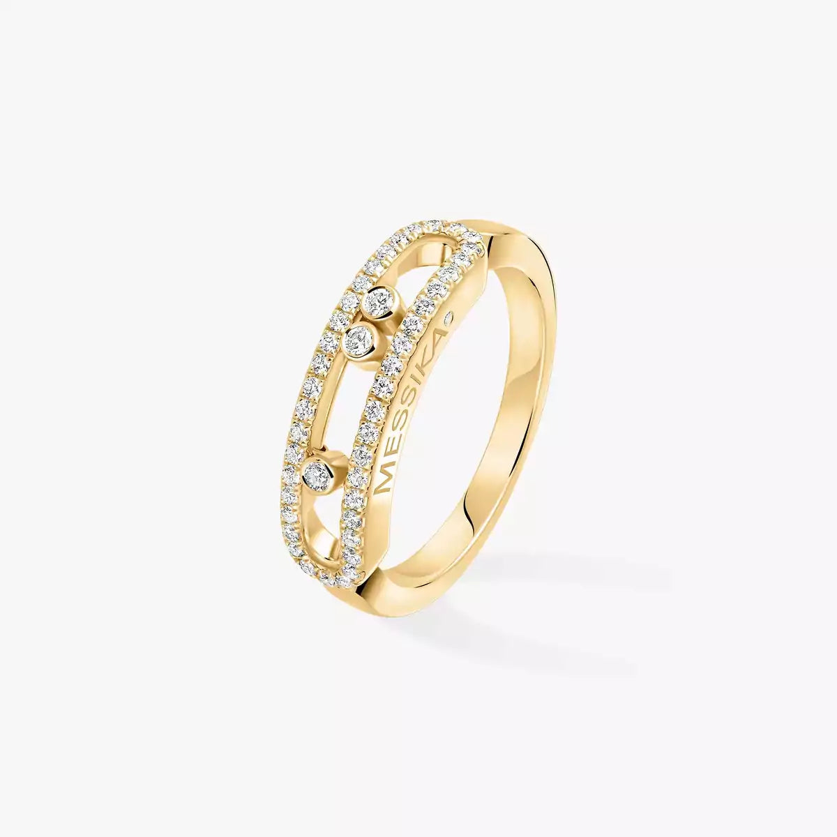 [Spark] Baby Move Gold Diamond Pave_ Ring