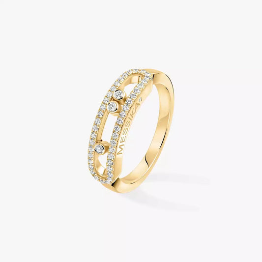 [Spark] Baby Move Gold Diamond Pave_ Ring