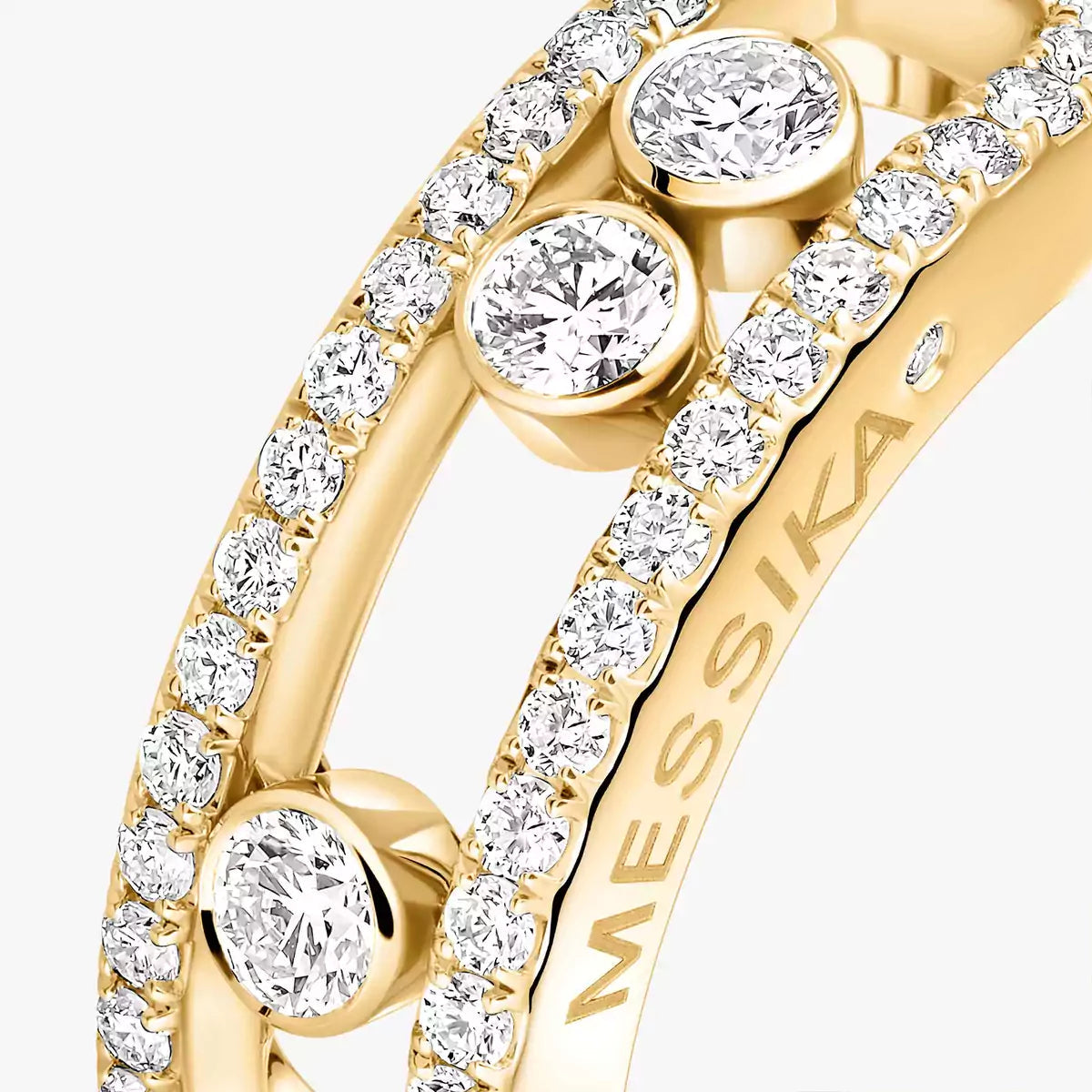 [Spark] Move Gold Diamond Pave_ Ring