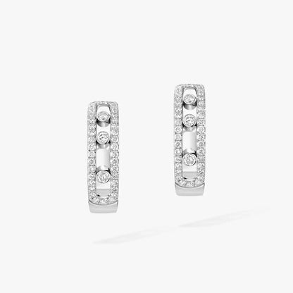 [Spark]Diamond Pave_ Hoop Earrings Move