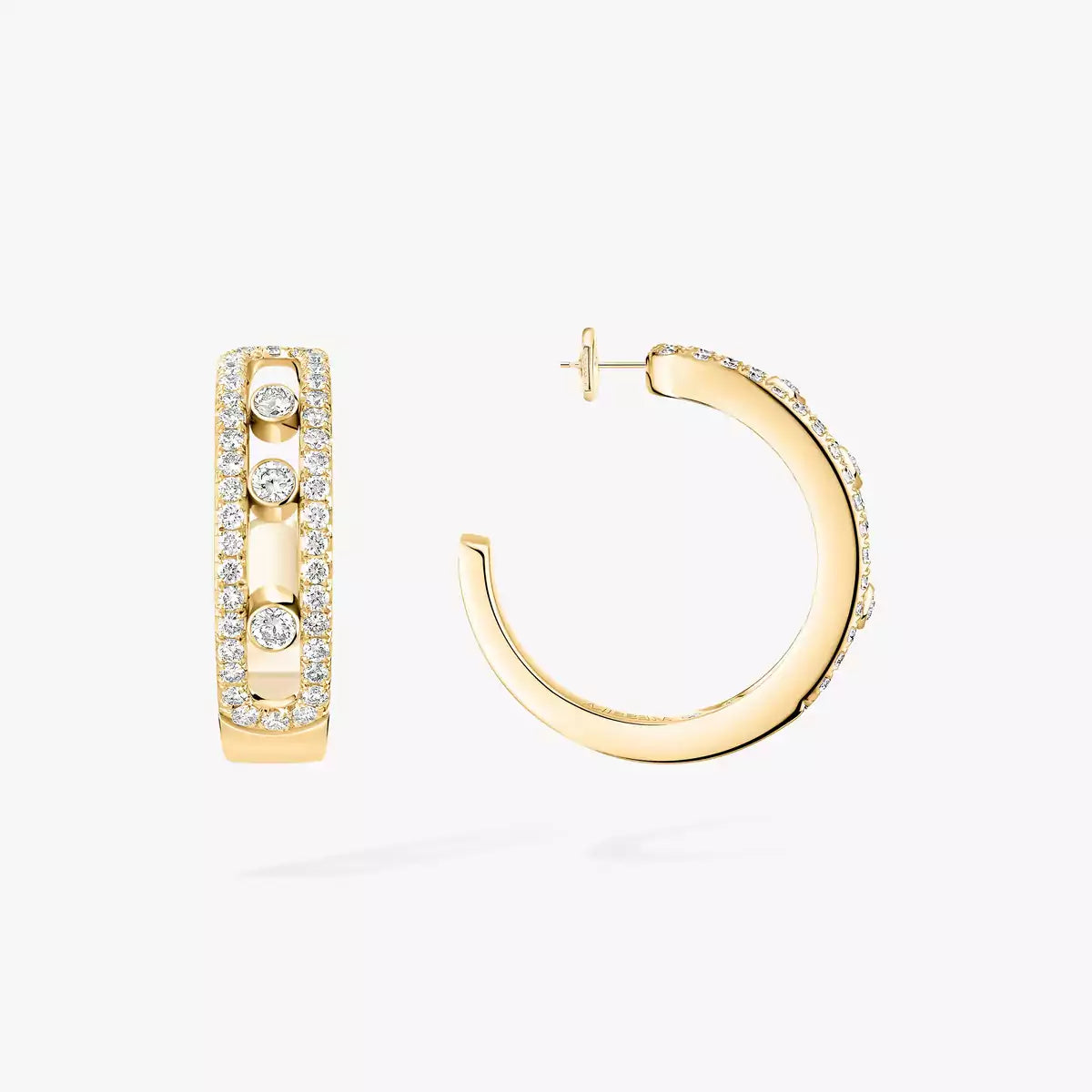 [Spark]Diamond Pave_ Hoop Earrings Move