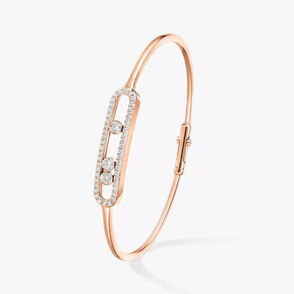 [Spark]Move Pavé Diamond Bangle Bracelet M
