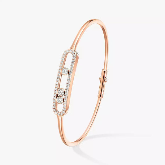 [Spark]Move Pavé Diamond Bangle Bracelet M