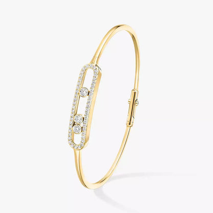 [Spark]Move Pavé Diamond Bangle Bracelet M