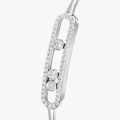 [Spark]Move Pavé Diamond Bangle Bracelet M