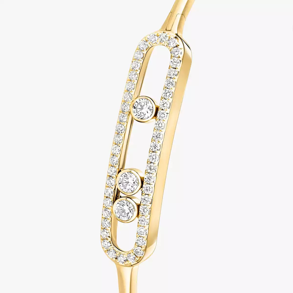 [Spark]Move Pavé Diamond Bangle Bracelet M
