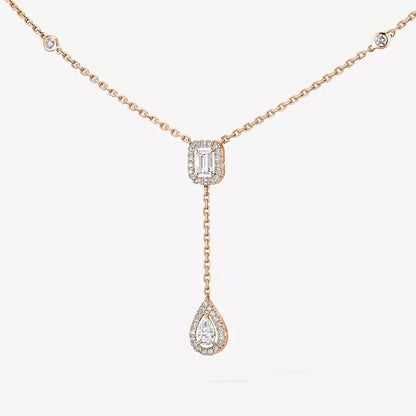 [Spark]Gold Diamond Tie Necklace