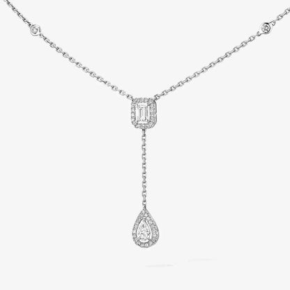 [Spark]Gold Diamond Tie Necklace