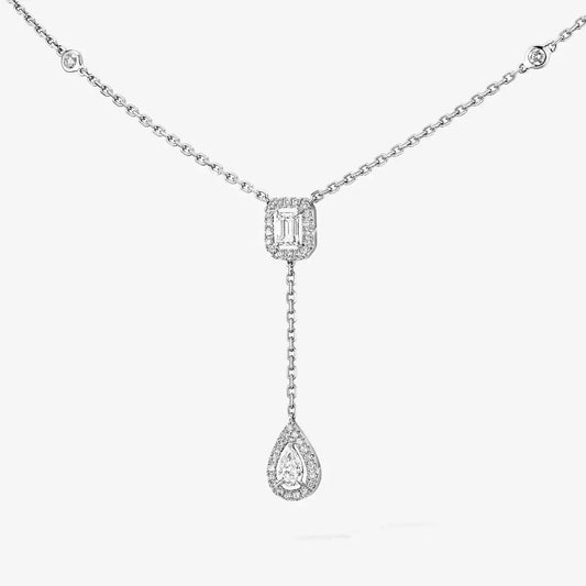 [Spark]Gold Diamond Tie Necklace