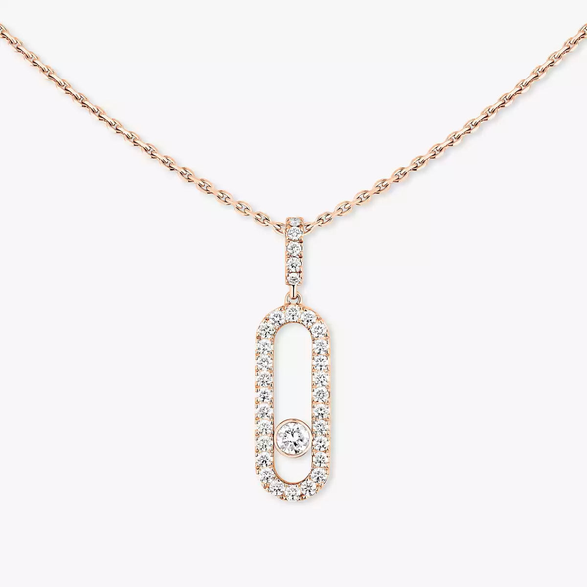 [Spark]Move Uno Diamond Necklace in Rose Gold