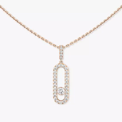 [Spark]Move Uno Diamond Necklace in Rose Gold