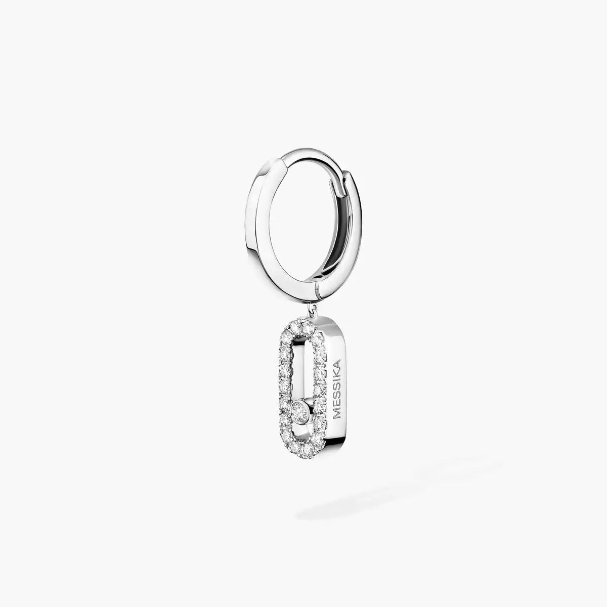 [Spark]Move Uno Single Diamond Hoop Earring