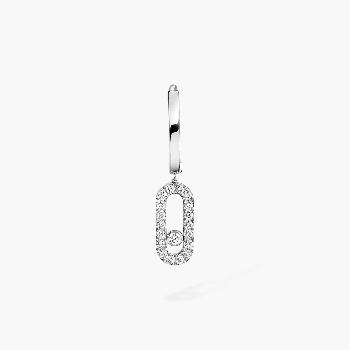 [Spark]Move Uno Single Diamond Hoop Earring