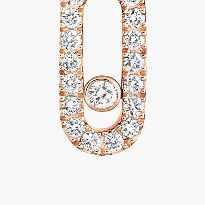 [Spark]Move Uno Single Diamond Hoop Earring